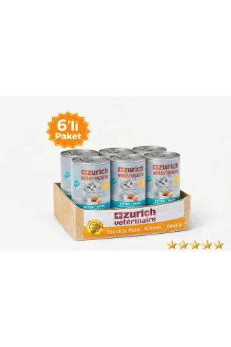 zurich veterinaire ST00032-2 Tavuklu Yavru Kedi Konservesi 415 Gr X 6’Lı Paket