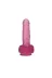 17,5 Cm Şeffaf Realistik Damarlı Vantuzlu Pembe Dildo Penis 4