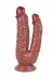 19Cm Kahverengi Çiftli Dildo No:76 1