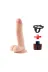 20 Cm Belden Bağlamalı Yeni Nesil Çift Katmanlı Realistik Vantuzlu Dildo Penis - Jack 1