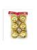 20292024 Happy Land Yılbaşı Çam Ağacı Topu Gold 6 Lı Orta  Boy 2
