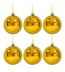 20292024 Happy Land Yılbaşı Çam Ağacı Topu Gold 6 Lı Orta  Boy 4