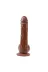22,8 Cm Realistik Titreşimli Melez Vibratör Dildo Penis 2