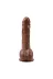 22,8 Cm Realistik Titreşimli Melez Vibratör Dildo Penis 3