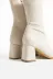 25503 Beige Strech Bootie Bilek Boy Çorap Bot - 7 Cm Topuk 2