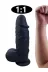 26Cm Siyah Realistik Dildo No:155 3