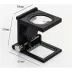 28x28 Mm Katlanır Sayaçlı Metal Lüp, 2 Led Işıklı Büyüteç Tekstil Th9005a 2