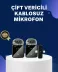 2in1 Kablosuz Yaka krofonu iOS ve Android Uyumlu 1