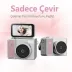 2K Mini Dijital Retro Video Kamera Flaşlı Dijital Vlog Mini Fotoğraf Makinesi Türkçe Menü Pembe 3