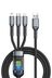 3-İN Dvip 100W 3'ü 1 Arada 5A Hızlı Şarj Kablosu Usb C Usb C+Lightning+Mikro Usb Kablosu 1