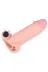 4,5 Cm Uzatmalı Ten Rengi Realistik Titreşimli Penis Kılıfı Xtender 3