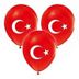 70022024 Gemar Bayrak Baskılı Balon 100 Adet 26 Cm - Türk Bayraklı Balon 100 Adet 2