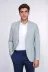 Açık Mavi Çizgili Keten Dokulu Gold Renk Metal Düğmeli Slim Fit Erkek Blazer Ceket – Wessi 1