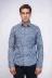 Açık Mavi Desenli Slim Fit Gömlek - Wessi - XL / Mavi 3