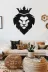 AHWALL AW00439 Aslan Kral Silüeti Temalı Dekoratif Ahşap Tablo 2