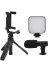 Akıllı Telefon Vlog Kiti Tripod Mini krofonlu Telefon Tutucu 3