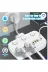 Akım Korumalı 2’li Ayrı Anahtarlı Priz, 2x Priz, 3x USB, 1x Type-C, 2 mt Kablo, Hızlı Şarj 1