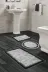 Alanur Home 1342-banyo-paspas-2-K-S Eko Trend Djt 3 Lü Yıkanabilir Kaymaz Taban Banyo Paspas Seti 1342 Modern Siyah 1