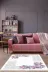 Alanur Home 400625-K-S Alanur Trend Keçe Tabanlı Saçaklı Dijital Halı Mürdüm 1