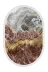 Alanur Home 400701-K-S-Oval Alanur Trend Keçe Tabanlı Saçaklı Dijital Halı Oval Renkli? 2