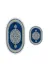 Alanur Home 410602-O Alanur Trend Kaymaz Taban Oval Saçaklı Dijital Banyo 2'li Klozet Takımı Mavi 2