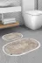 Alanur Home 616-eko-klozet-oval-K-S-Oval Eko Trend Djt 2 Li Yıkanabilir Kaymaz Taban Oval Banyo Paspas 616 Klasik Bej (60 X 100 - 50 X 60) 1