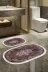Alanur Home 616-eko-klozet-oval-K-S-Oval Eko Trend Djt 2 Li Yıkanabilir Kaymaz Taban Oval Banyo Paspas 616 Klasik Bordo (60 X 100 - 50 X 60) 1