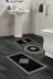 Alanur Home 656M-banyo-paspas-2-K-S Eko Trend Djt 3 Lü Yıkanabilir Kaymaz Taban Banyo Paspas Seti 656M Modern Siyah 1