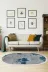 Alanur Home 660M-Trend-Oval Eko Trend Djt Halı Yıkanabilir Kaymaz Taban 660M Oval Suluboya Mavi 1
