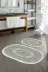 Alanur Home 747-eko-klozet-oval-2-K-S-Oval Eko Trend Djt 2 Li Yıkanabilir Kaymaz Taban Oval Banyo Paspas 747 Klasik Gri (50 X 80 - 40 X 50) 1