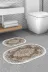 Alanur Home 762-eko-klozet-oval-2-K-S-Oval Eko Trend Djt 2 Li Yıkanabilir Kaymaz Taban Oval Banyo Paspas 762 Osmanli Vizon (50 X 80 - 40 X 50) 1