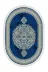Alanur Home 900602-Oval Alanur Star Kaymaz Pamuk Tabanlı Saçaklı Dijital Halı Oval Mavi? 4