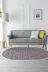 Alanur Home 900605-Oval Alanur Star Kaymaz Pamuk Tabanlı Saçaklı Dijital Halı Oval Bej 1