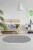 Alanur Home 900605-Oval Saçaklı Dijital Halı 1