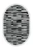 Alanur Home 900612-Oval Kaymaz Pamuk Tabanlı Saçaklı Dijital Halı Oval Gri? 2