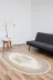 Alanur Home 900623-P-S-Oval Krem Star Pamuk Tabanlı Saçaklı Dijital Halı 1
