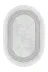 Alanur Home 900626-P-S-Oval Alanur Star Pamuk Tabanlı Saçaklı Dijital Halı Oval Gri? 2