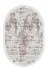 Alanur Home 900635-P-S-Oval Alanur Star Pamuk Tabanlı Saçaklı Dijital Halı Oval Pudra 2