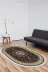Alanur Home 900638-P-S-Oval Star Pamuk Tabanlı Saçaklı Dijital Halı Oval Kahve 1