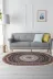 Alanur Home 900643-P-S-Oval Alanur Star Pamuk Tabanlı Saçaklı Dijital Halı Oval Kahve 1
