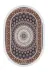 Alanur Home 900643-P-S-Oval Alanur Star Pamuk Tabanlı Saçaklı Dijital Halı Oval Kahve 2