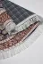 Alanur Home 900643-P-S-Oval Alanur Star Pamuk Tabanlı Saçaklı Dijital Halı Oval Kahve 4