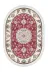 Alanur Home 900647-P-S-Oval Bordo Pamuk Tabanlı Saçaklı Dijital Oval Halı 1