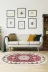 Alanur Home 900647-P-S-Oval Bordo Pamuk Tabanlı Saçaklı Dijital Oval Halı 2