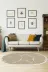 Alanur Home 900698-P-S-Oval Alanur Star Pamuk Tabanlı Saçaklı Dijital Halı Oval Camel 1