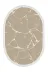 Alanur Home 900698-P-S-Oval Alanur Star Pamuk Tabanlı Saçaklı Dijital Halı Oval Camel 2