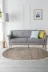 Alanur Home 900704-P-S-Oval Alanur Star Pamuk Tabanlı Saçaklı Dijital Halı Oval Bej 1