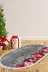 Alanur Home CHR1M-K-S-Oval Yılbaşına Özel Keçe Dijital Yıkanabilir Oval Halı Chr1M Gri 1