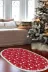 Alanur Home CHR3M-K-S-Oval Yılbaşına Özel Keçe Dijital Yıkanabilir Oval Halı Chr3M Kırmızı 1