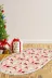 Alanur Home CHR4M-K-S-Oval Yılbaşına Özel Keçe Dijital Yıkanabilir Oval Halı Chr4M Bordo 1